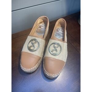 Sam & Libby Celeste 2 Natural Nude Gold Rope Flat Espadrille Womens Size 7M